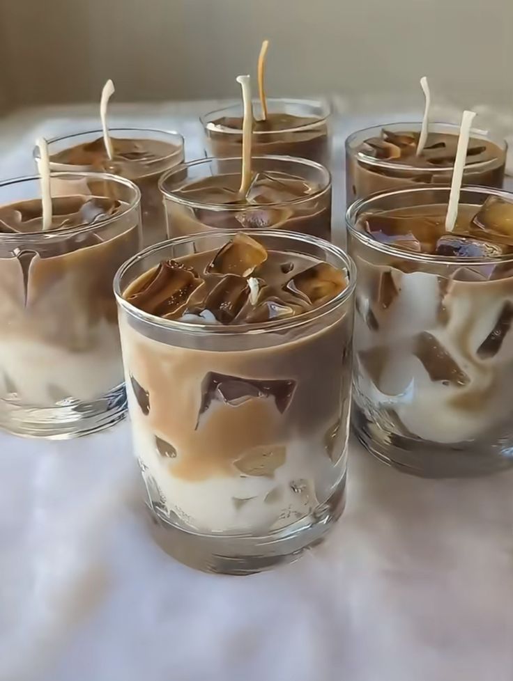 Group of SugarBloom Salted Caramel Iced Latte scented candles